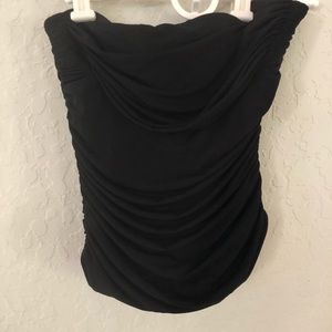 NWT BCBGMAXAZRIA Black Corset Top Zipper Back